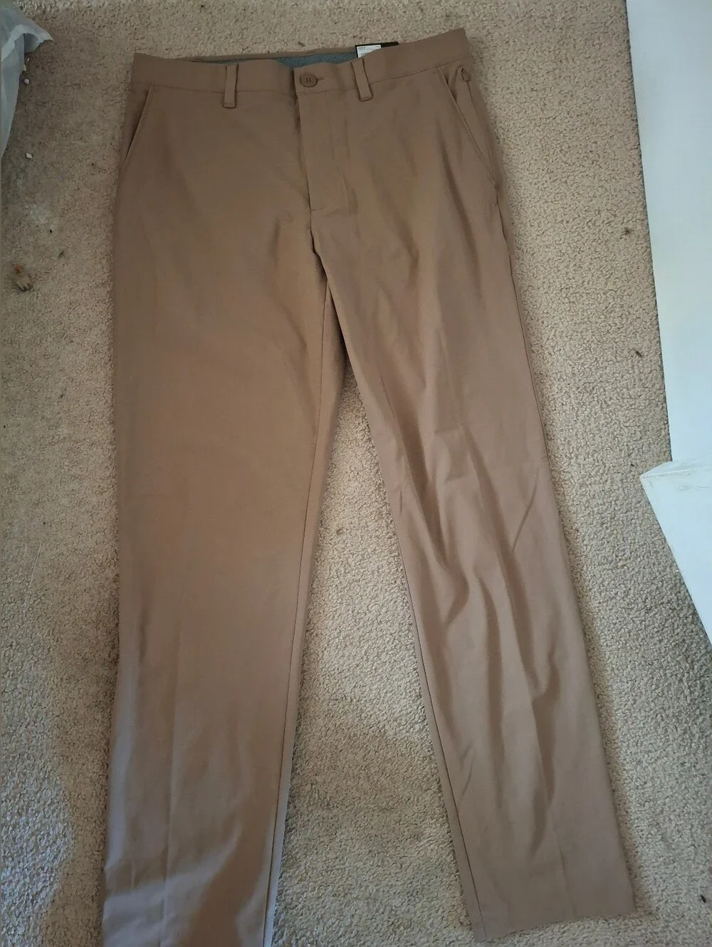 Men's Slim Straight Chino Pants in Tan